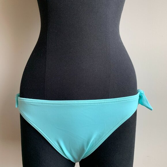 Billabong surf BLUE CRUSH era Vintage bikini aqua D cup solid halter top RARE - Picture 6 of 8